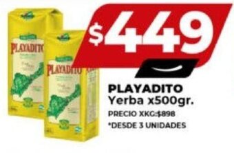 Supermayorista Vital PLAYADITO Yerba x500gr. oferta