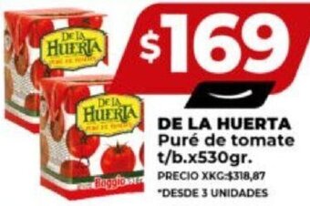 Supermayorista Vital DE LA HUERTA Puré de tomate t/b.x530gr. oferta