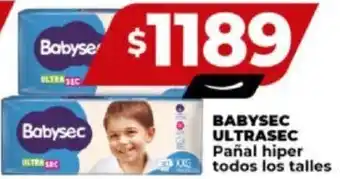 Supermayorista Vital BABYSEC ULTRASEC Pañal hiper todos los talles oferta