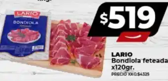 Supermayorista Vital LARIO Bondiola feteada x120gr. oferta