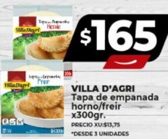 Supermayorista Vital VILLA D'AGRI Tapa de empanada horno/freir x300gr. oferta