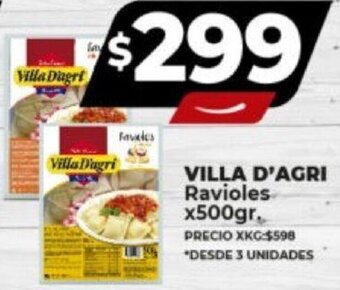 Supermayorista Vital VILLA D'AGRI Ravioles x500gr, oferta