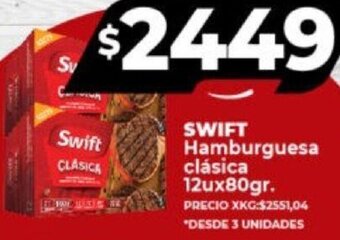 Supermayorista Vital SWIFT Hamburguesa clásica 12ux80gr. oferta