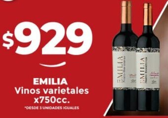 Supermayorista Vital EMILIA Vinos varietales x750cc. oferta