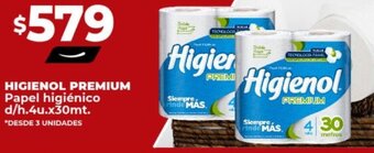 Supermayorista Vital HIGIENOL PREMIUM Papel higiénico d/h.4u.x30mt. oferta