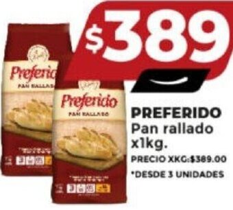 Supermayorista Vital PREFERIDO Pan rallado x1kg. oferta