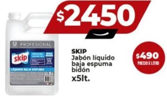 Supermayorista Vital SKIP Jabón líquido baja espuma bidón x5lt. oferta