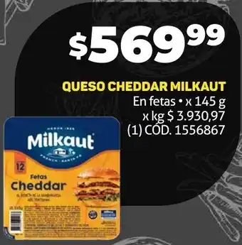 Makro QUESO CHEDDAR MILKAUT En fetas x 145 g oferta