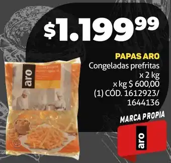 Makro PAPAS ARO Congeladas prefritas x 2 kg oferta