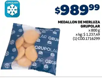 Makro MEDALLON DE MERLUZA GRUPOLAR X 800G oferta