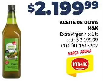 Makro ACEITE DE OLIVA M&K Extra virgen • x 1 lt oferta