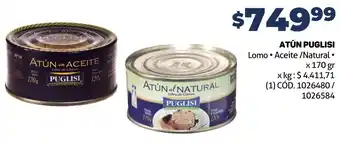 Makro ATÚN PUGLISI Lomo Aceite /Natural. x 170 gr oferta