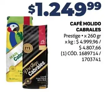 Makro CAFÉ MOLIDO CABRALES Prestige x 260 gr oferta