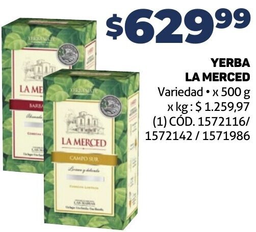 Makro YERBA LA MERCED X 500G oferta