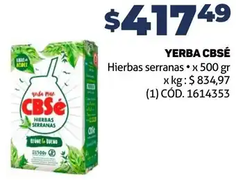 Makro YERBA CBSÉ Hierbas serranas • x 500 gr oferta
