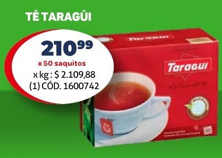 Makro TÉ TARAGÚI x 50 saquitos oferta