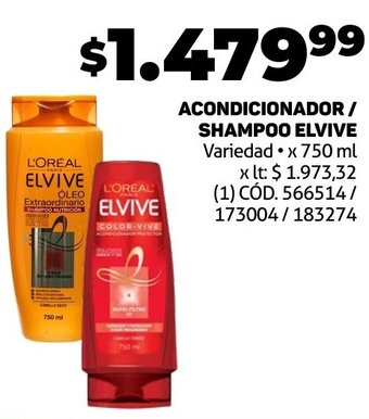 Makro ACONDICIONADOR/ SHAMPOO ELVIVE Variedad x 750 ml oferta