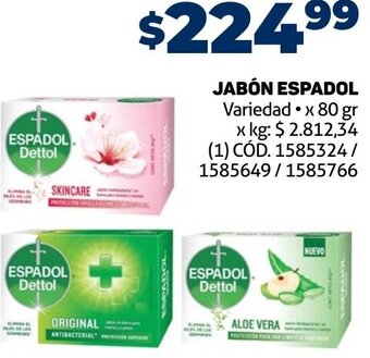Makro JABÓN ESPADOL Variedad x 80 gr oferta