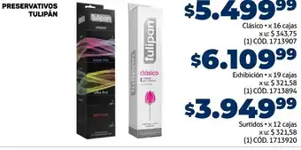 Makro PRESERVATIVOS TULIPÁN Clásico 16 cajas oferta