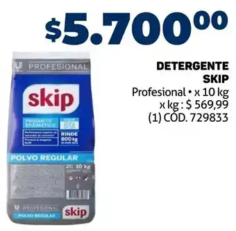 Makro DETERGENTE SKIP Profesional x 10 kg oferta