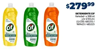 Makro DETERGENTE CIF Variedad • x 300 ml oferta