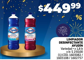 Makro LIMPIADOR DESINFECTANTE AYUDÍN Variedad x 1,8 lt oferta