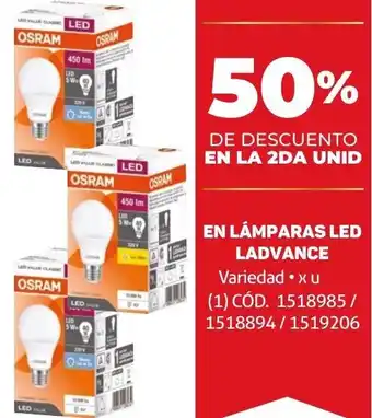 Makro EN LÁMPARAS LED LADVANCE Variedad xu oferta