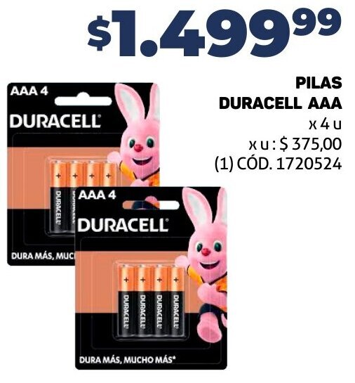 Makro PILAS DURACELL AAA X 4U oferta