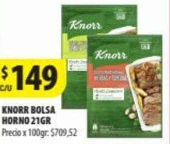 Punto Mayorista KNORR BOLSA HORNO 21GR oferta