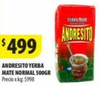 Punto Mayorista ANDRESITO YERBA MATE NORMAL 500GR oferta