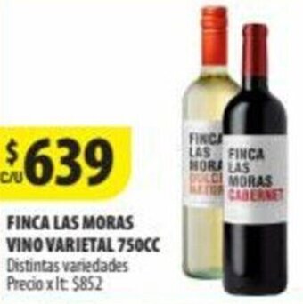 Punto Mayorista FINCA LAS MORAS VINO VARIETAL 750CC oferta