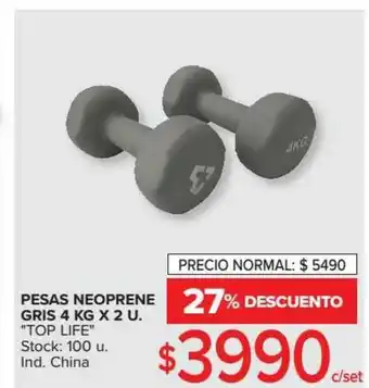 Carrefour Pesas Neoprene Gris 4 Kg X 2 oferta