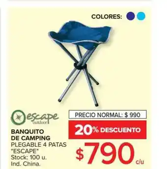 Carrefour Banquito De Camping Plegable 4 Patas oferta