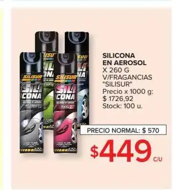 Carrefour Silicona En Aerosol V Fragancias x 260g oferta
