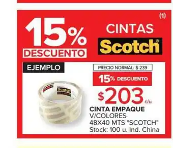 Carrefour Cinta Empaque V Colores 48x40mts oferta