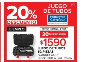Carrefour Juego De Tubos 52 Piezas oferta