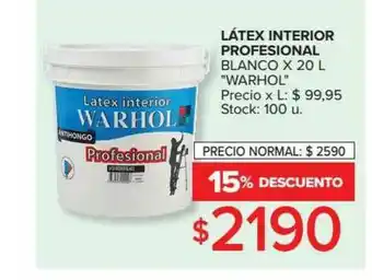 Carrefour Látex Interior Profesional Blanco x 20L oferta
