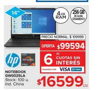 Carrefour Hp Notebook Gw0025la oferta