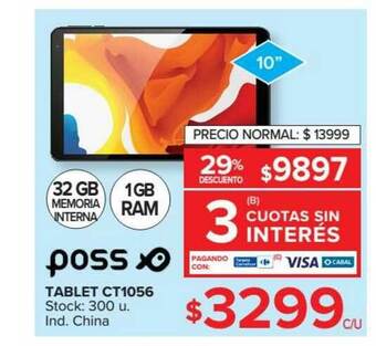 Carrefour Tablet Ct1056 Poss oferta