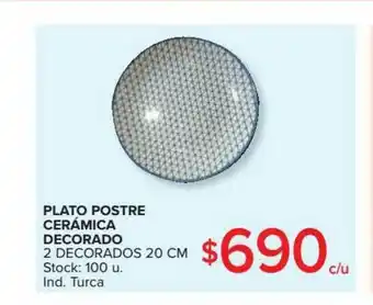 Carrefour Plato Postre Cerámica Decorado 2 Decorados 20 Cm oferta