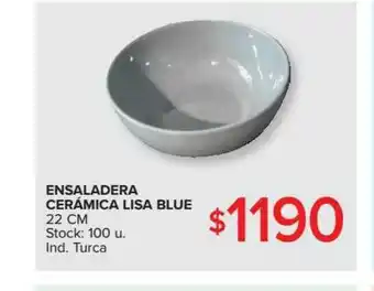 Carrefour Ensaladera Cerámica Lisa Blue 22 Cm oferta