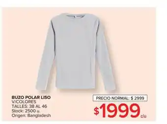 Carrefour Buzo Polar Liso V Colores oferta