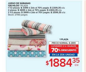 Carrefour Juego De Sábanas 128 Hilos oferta