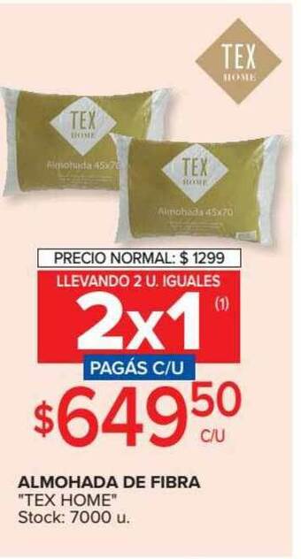 Carrefour Almohada De Fibra oferta