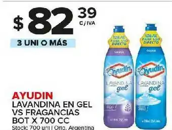 Carrefour Maxi Ayudin Lavandina En Gel Vs Fragancias x700cc oferta