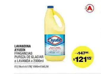 Atomo Conviene Ayudín Lavadina Fragancias Pureza De Glaciar O Lavanda x2000ml oferta
