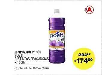 Atomo Conviene Poett Limpiador R Piso x1800ml oferta