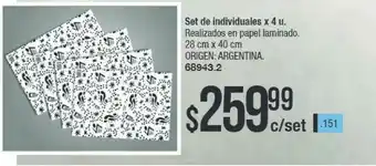 Set De Individuales Realizados En Papel Laminado