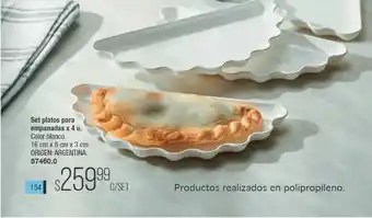 Tsu Cosméticos Set Platos Para Empanadas oferta