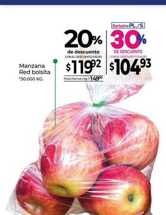 La Anonima Manzana Red Bolsita oferta